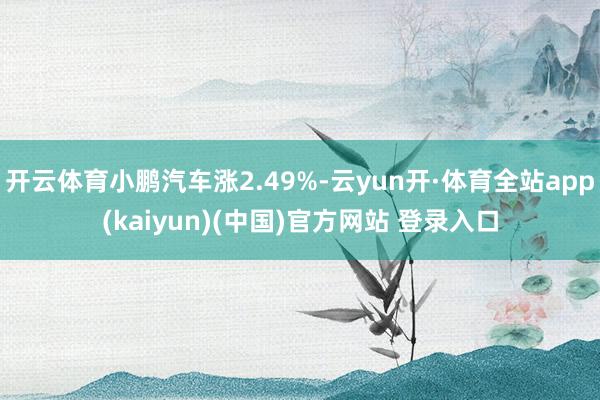 开云体育小鹏汽车涨2.49%-云yun开·体育全站app(kaiyun)(中国)官方网站 登录入口