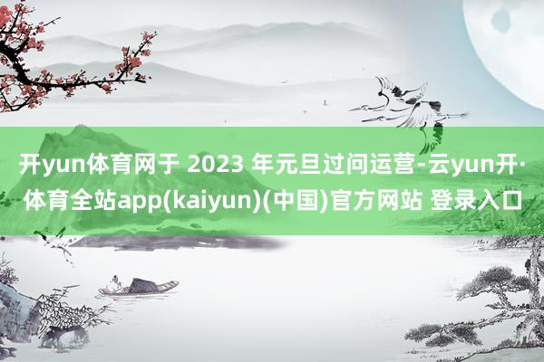 开yun体育网于 2023 年元旦过问运营-云yun开·体育全站app(kaiyun)(中国)官方网站 登录入口