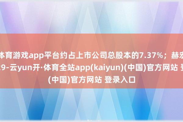 体育游戏app平台约占上市公司总股本的7.37%；赫宏优受让29-云yun开·体育全站app(kaiyun)(中国)官方网站 登录入口